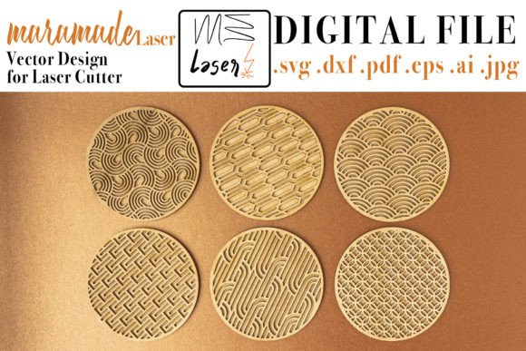 Download Art Decò Coasters File for Laser Cutter - Art Collection