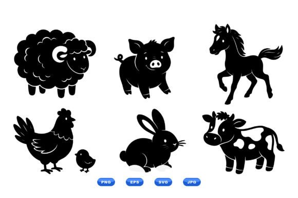 Download Cute Farm Animal SVG Clipart - Art Collection