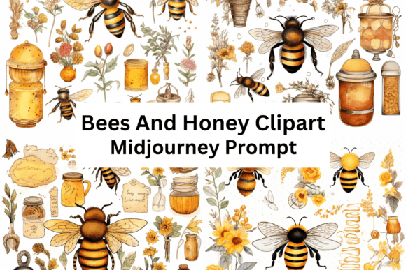 Download Bees and Honey Vector Clipart - Art Collection