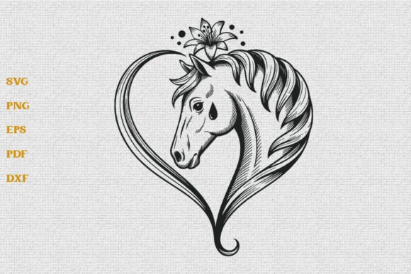Download Horse Heart SVG Horse Lover SVG Cut File - Art Collection