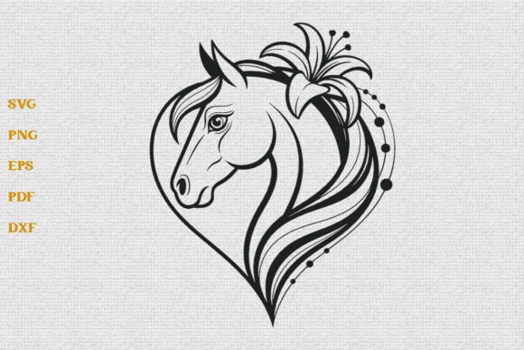 Download Horse Heart SVG Horse Lover SVG Cut File - Art Collection
