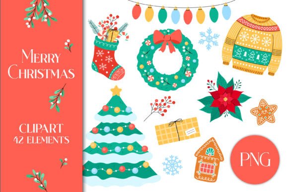 Download Cute Christmas Clipart PNG Xmas Bundle - Art Collection