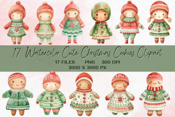 Download Cute Christmas Cookies Clipart - Art Collection