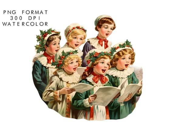 Download Watercolor Christmas Carol Clipart - Art Collection