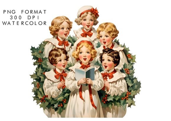 Download Watercolor Christmas Carol Clipart - Art Collection