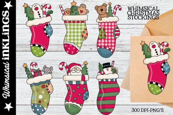 Download Whimsical Christmas Stocking Clipart - Art Collection