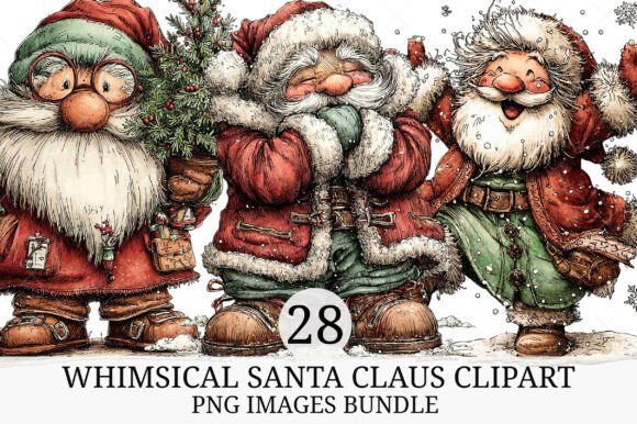 Download Whimsical Santa Claus Clipart - Art Collection