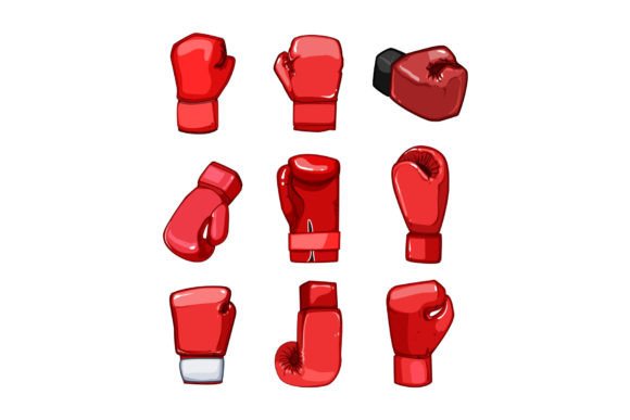 Download Boxing Gloves Set Cartoon Vector Illustr - Art Collection