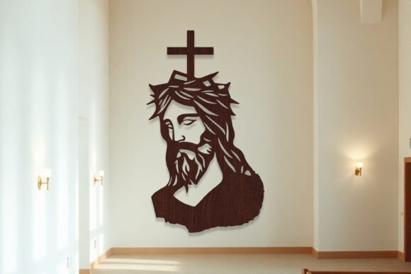 Download Laser Cut Jesus Cross Sign Wall Art SVG - Art Collection