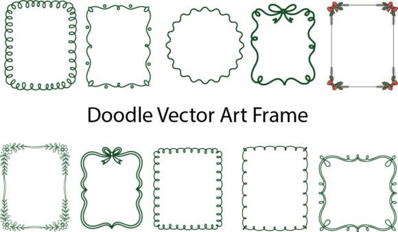 Download Hand-Drawn Doodle Vector Art Frames EPS. - Vector art Collection