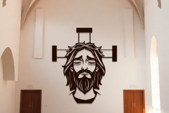 Download Laser Cut Jesus Cross Sign Wall Art SVG - Art Collection