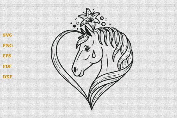 Download Horse Heart SVG Horse Lover SVG Cut File - Art Collection