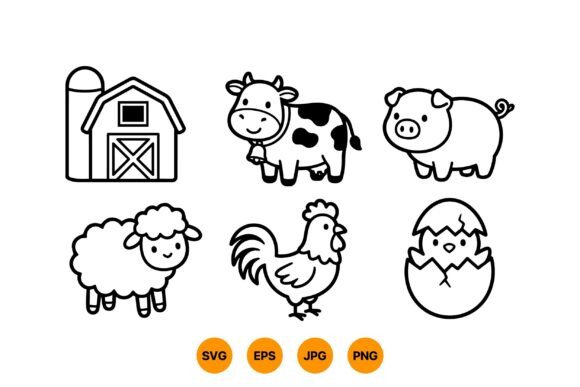 Download Farm Animal SVG Clipart Pack - Art Collection