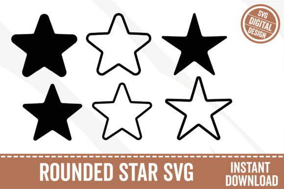 Download Rounded Star SVG Star Outline Clipart - Art Collection