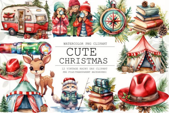 Download Cute Christmas Clipart Bundle - Art Collection
