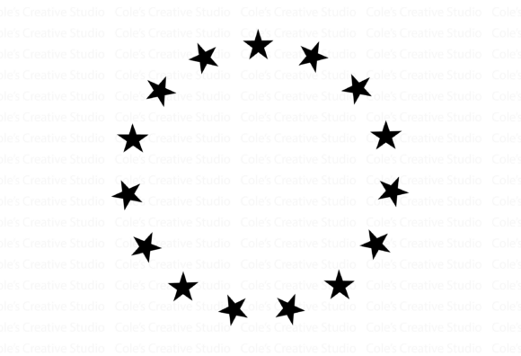 Download Star Wreath Circle Frame Svg - Star Collection