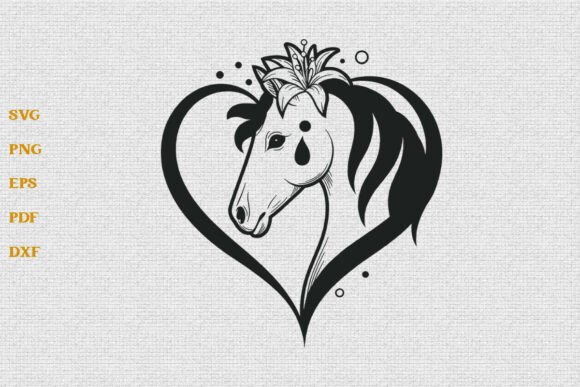 Download Horse Heart SVG Horse Lover SVG Cut File - Art Collection