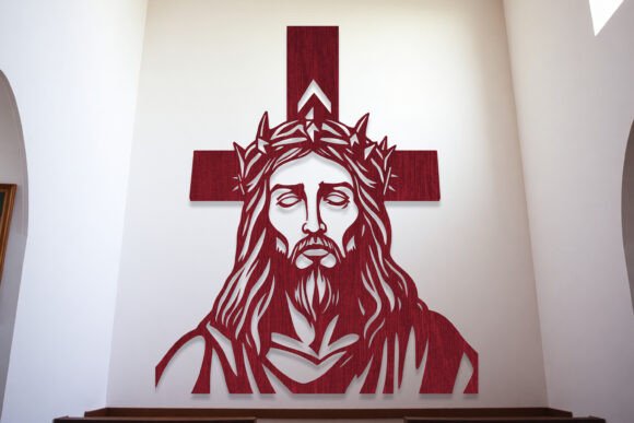 Download Laser Cut Jesus Cross Sign Wall Art SVG - Art Collection