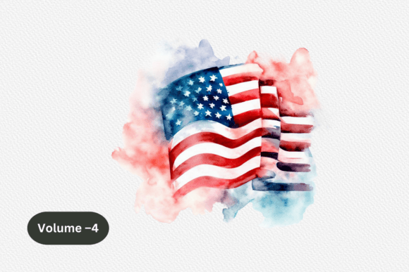 Download Watercolor American Flag. Clipart PNG - Art Collection