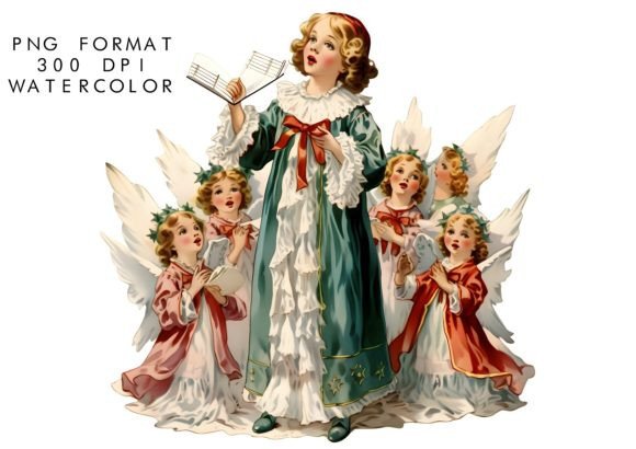 Download Watercolor Christmas Carol Clipart - Art Collection
