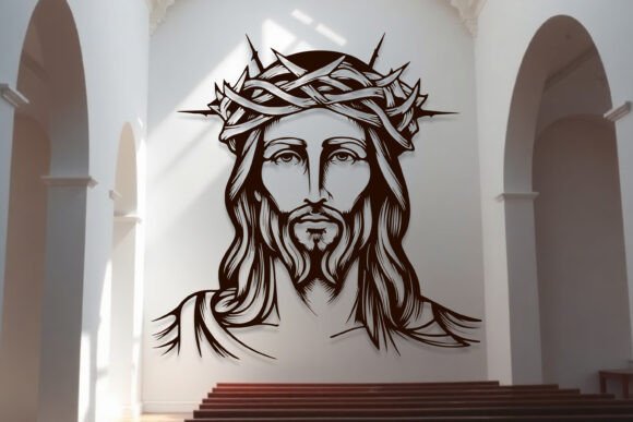 Download Laser Cut Jesus Cross Sign Wall Art SVG - Art Collection