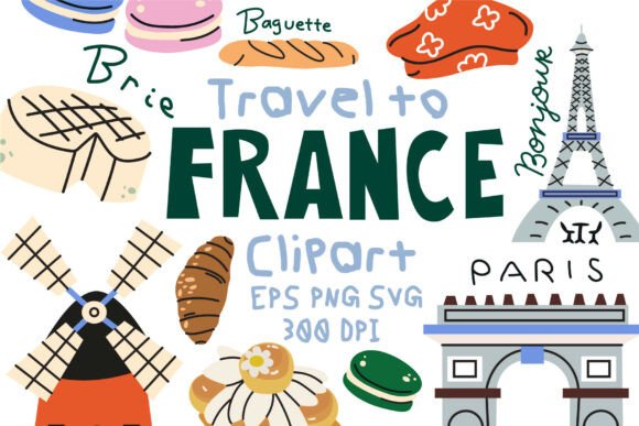Download France Travel Vector Clipart SVG - Art Collection