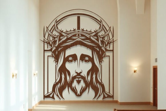 Download Laser Cut Jesus Cross Sign Wall Art SVG - Art Collection